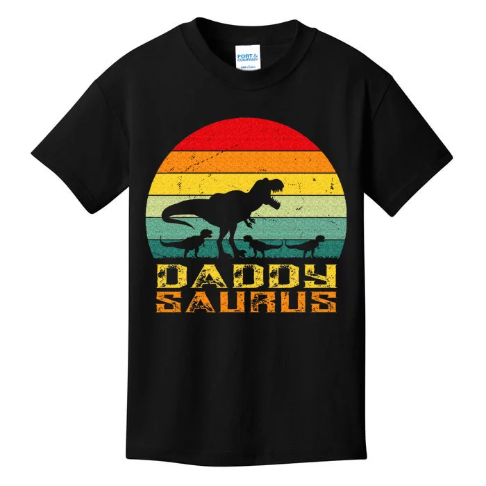 Daddysaurus Daddy Saurus Dino Dinosaur T Rex Kids T-Shirt