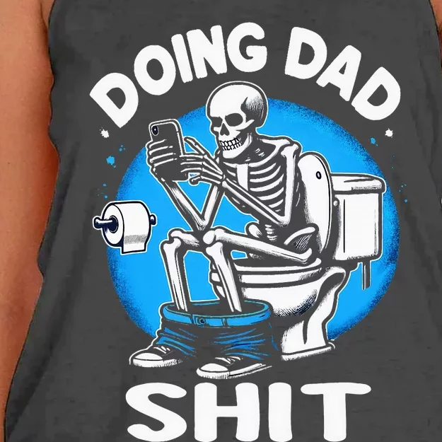 Doing Dad Shit Funny Fathers Day Women's Knotted Racerback Tank