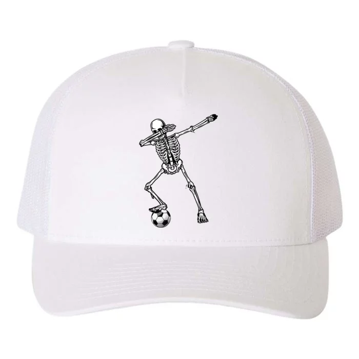 Dab Dabbing Skeleton Football Soccer Yupoong Adult 5-Panel Trucker Hat