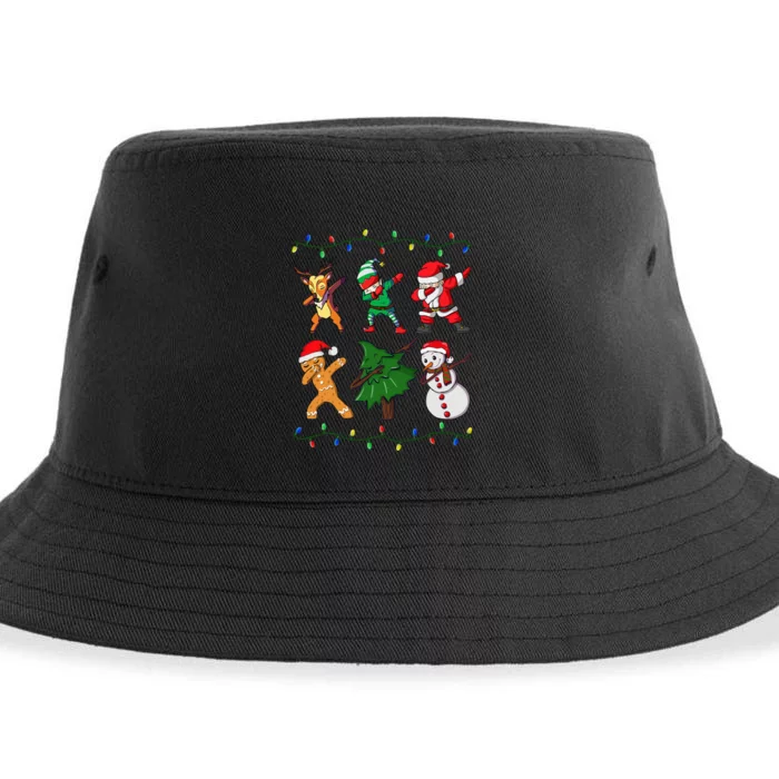 Dabbing Dab Santa Elf Deer Xmas Christmas Sustainable Bucket Hat