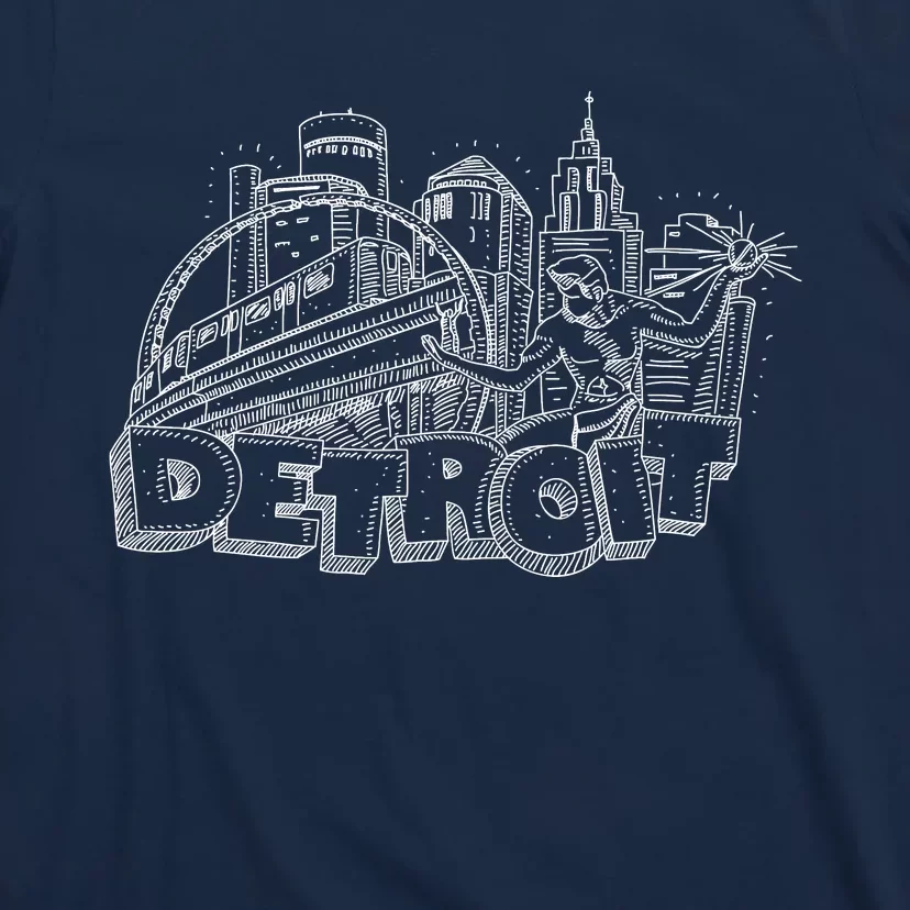 Detroit Drawing Skyline T-Shirt