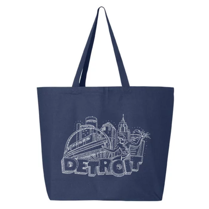 Detroit Drawing Skyline 25L Jumbo Tote