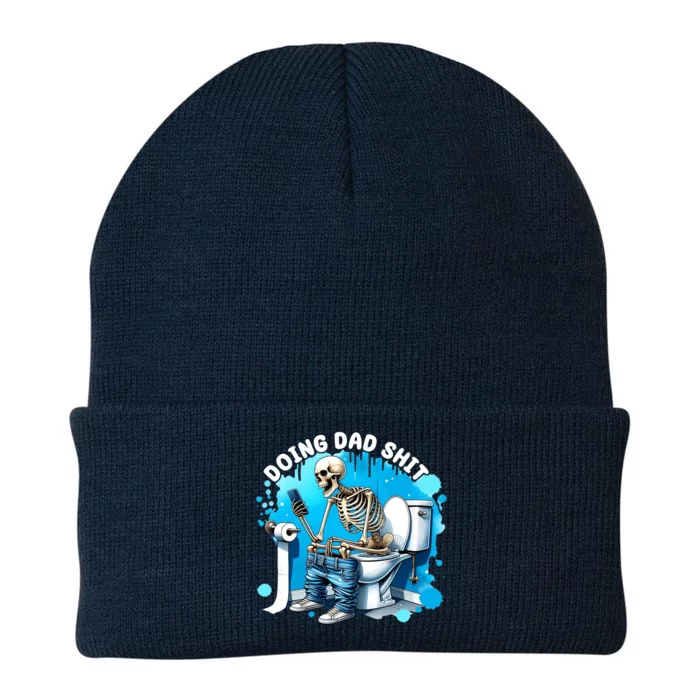 Doing Dad Shit Funny Skeleton Knit Cap Winter Beanie