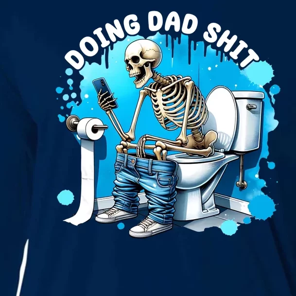 Doing Dad Shit Funny Skeleton Cooling Performance Long Sleeve Crew