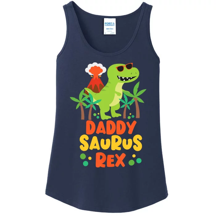 Daddy Dad Saurus Rex Dinosaur Dino for Father Ladies Essential Tank