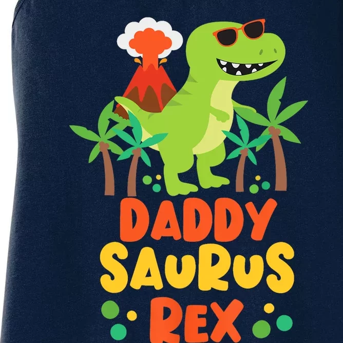 Daddy Dad Saurus Rex Dinosaur Dino for Father Women's Racerback Tank