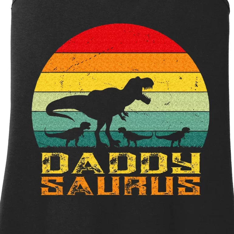 Daddysaurus Daddy Saurus Dino Dinosaur T Rex Ladies Essential Tank