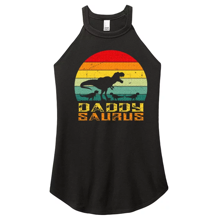 Daddysaurus Daddy Saurus Dino Dinosaur T Rex Women’s Perfect Tri Rocker Tank