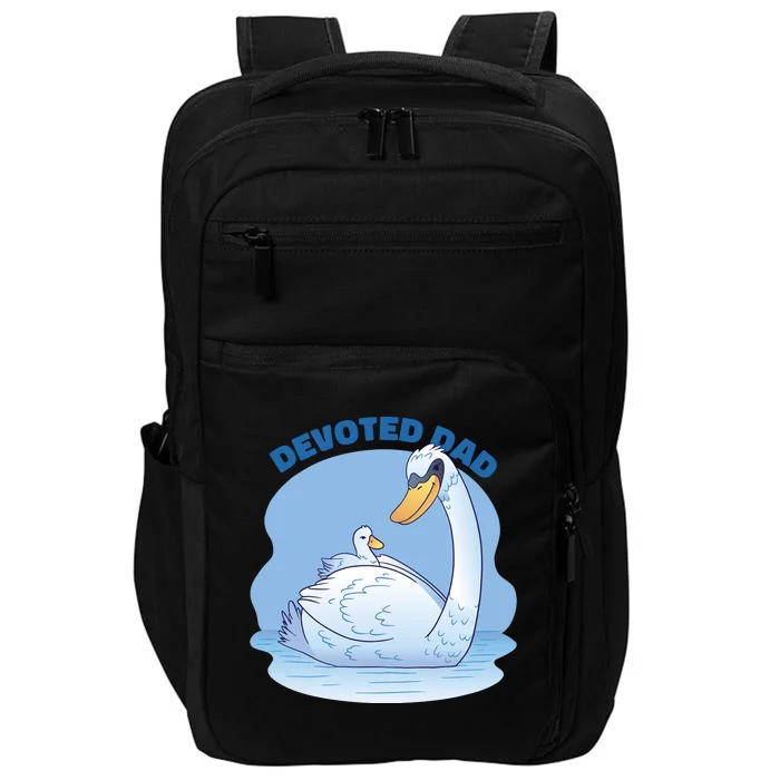 Devoted Dad Swan Fathers Day Gift Impact Tech Backpack