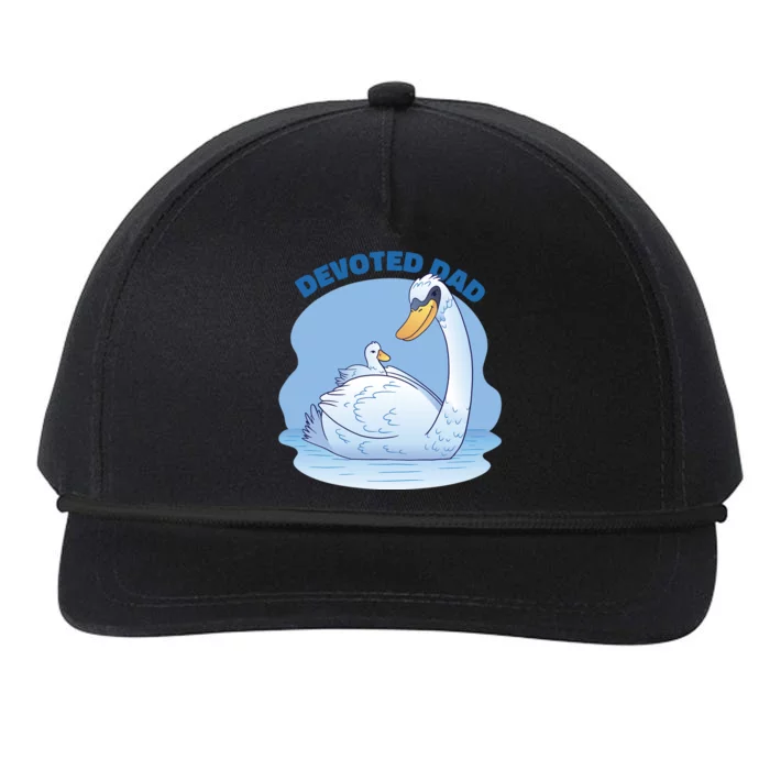 Devoted Dad Swan Fathers Day Gift Snapback Five-Panel Rope Hat