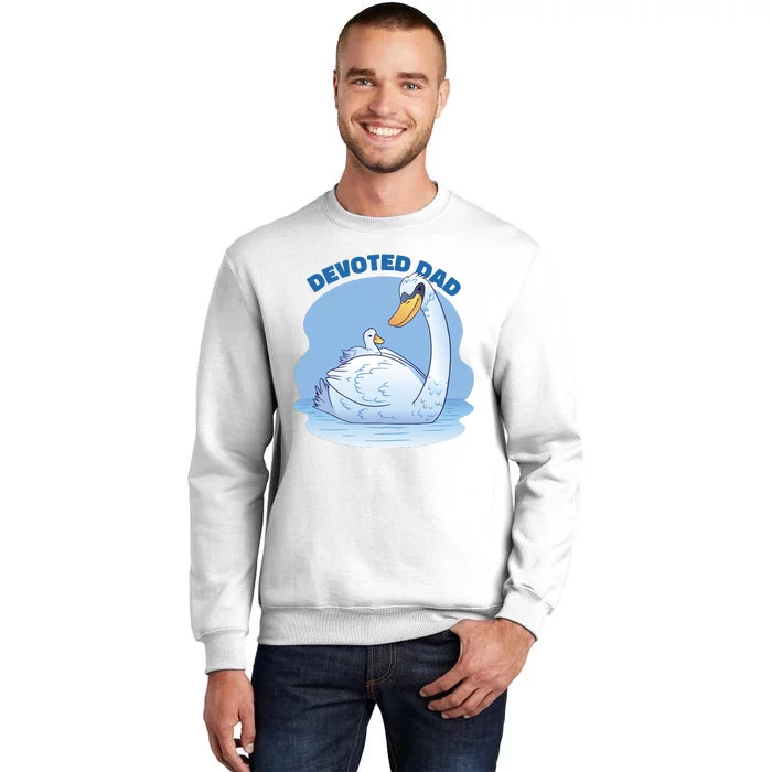 Devoted Dad Swan Fathers Day Gift Sweatshirt