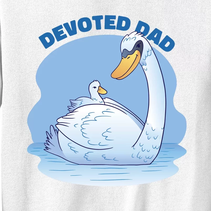 Devoted Dad Swan Fathers Day Gift Sweatshirt