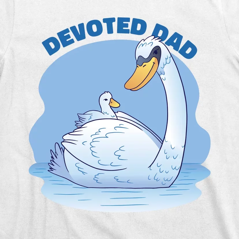 Devoted Dad Swan Fathers Day Gift T-Shirt