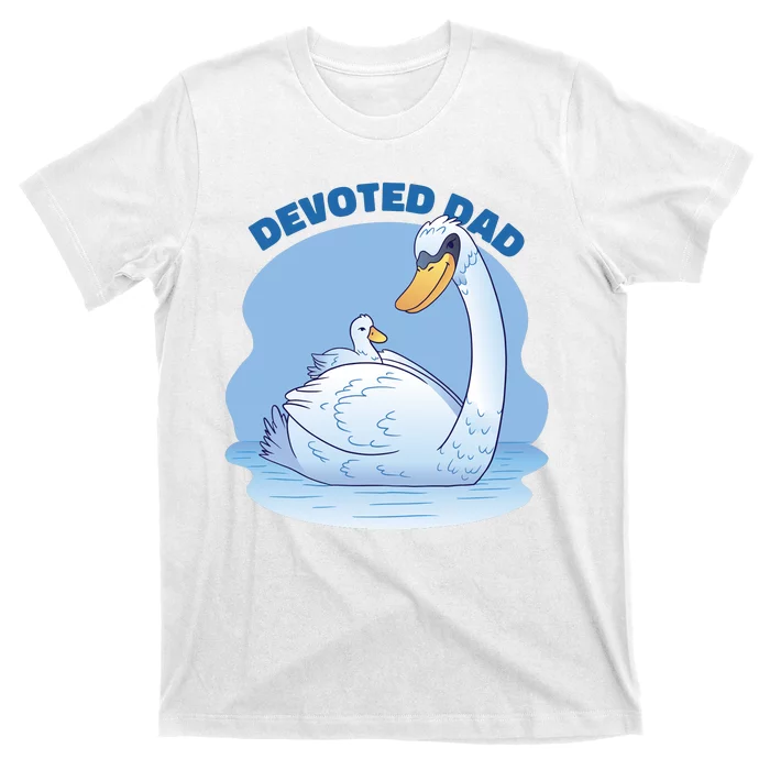 Devoted Dad Swan Fathers Day Gift T-Shirt