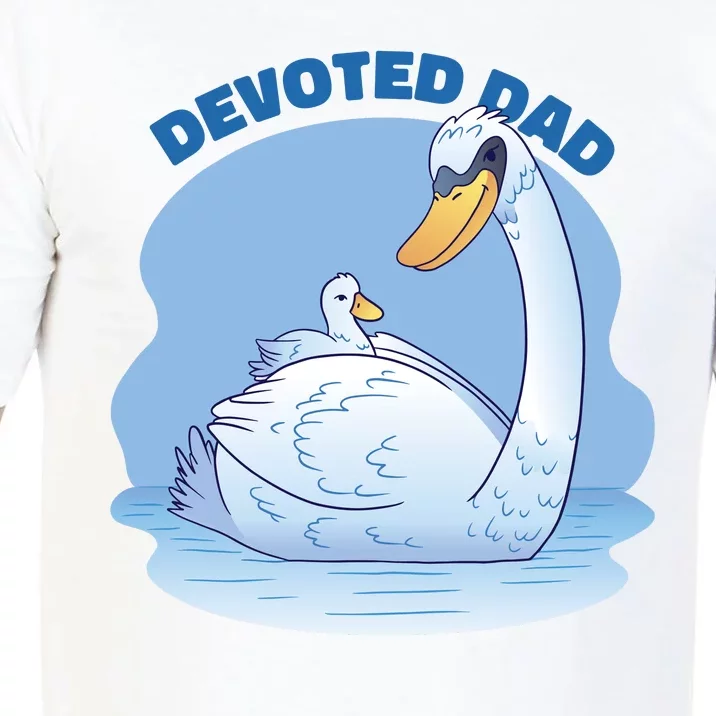 Devoted Dad Swan Fathers Day Gift Comfort Colors T-Shirt