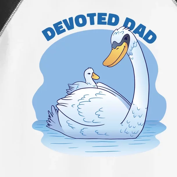 Devoted Dad Swan Fathers Day Gift Toddler Fine Jersey T-Shirt