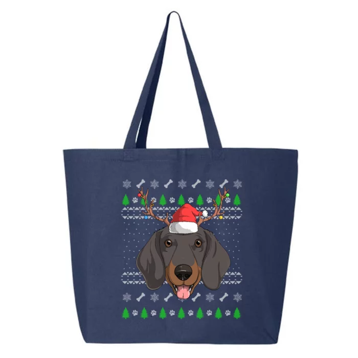 Dachshund Dog Santa Claus Ugly Christmas Reindeer Doxie Gift Great Gift 25L Jumbo Tote