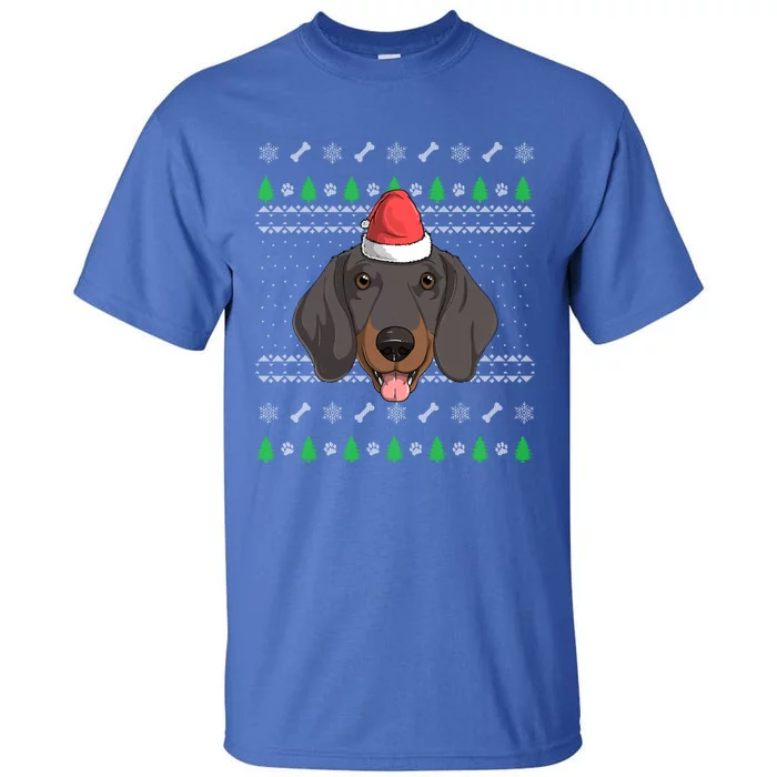 Dachshund Dog Santa Claus Ugly Christmas Xmas Holiday Doxie Gift Tall T-Shirt