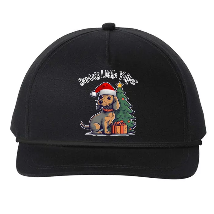 Dachshund Doxie SantaS Little Yelper Christmas Great Gift Snapback Five-Panel Rope Hat