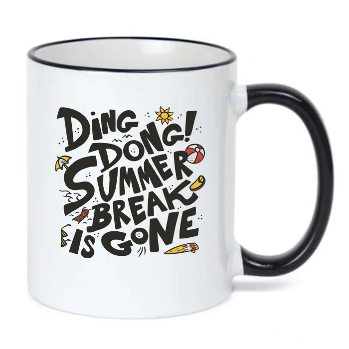 Ding Dong Summer Break Is Gone Black Color Changing Mug