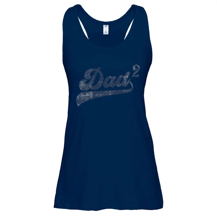 Dad2 Dad Squared Gifts Father Of Two Daddy 2 Second Time Dad Ladies Essential Flowy Tank