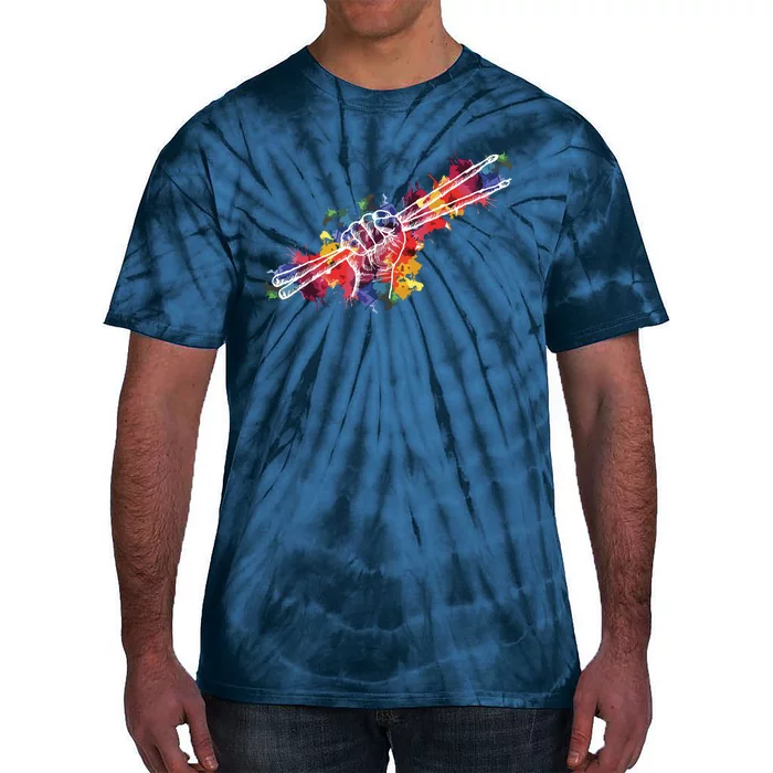 Drummer Drum Set Drumsticks Tie-Dye T-Shirt