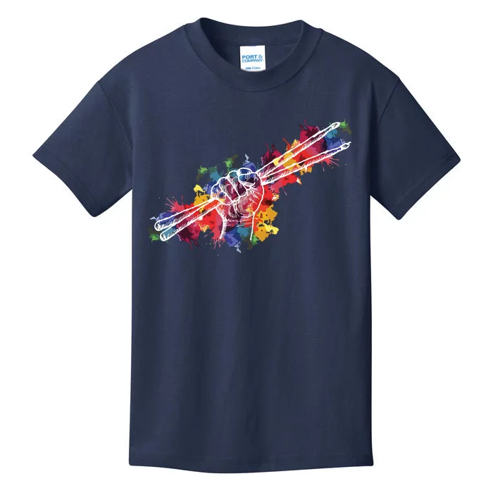 Drummer Drum Set Drumsticks Kids T-Shirt