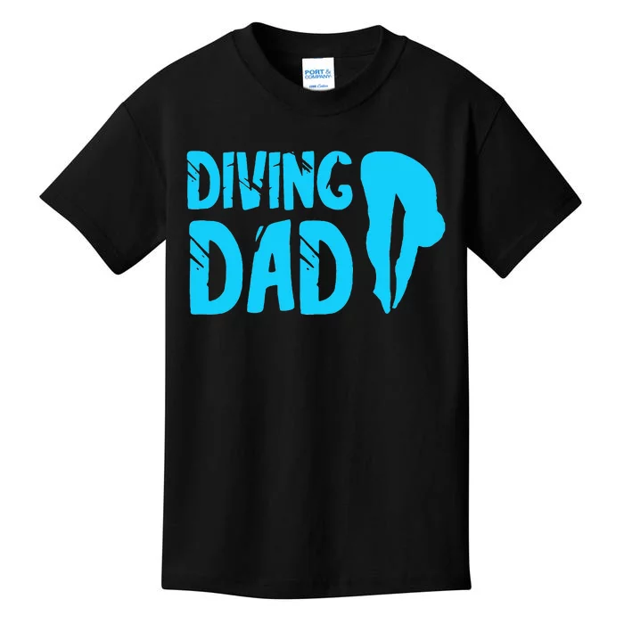 Diving Dad Springboard Swimming Platform Diver Kids T-Shirt