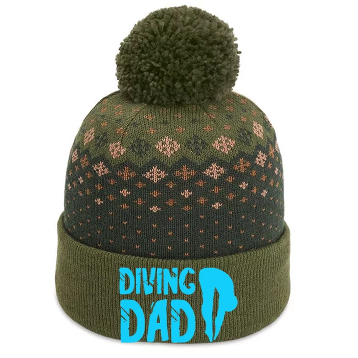 Diving Dad Springboard Swimming Platform Diver The Baniff Cuffed Pom Beanie