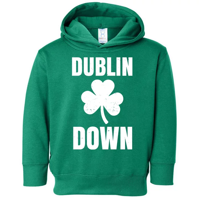 Dublin Down St Patricks Day Clover Toddler Hoodie