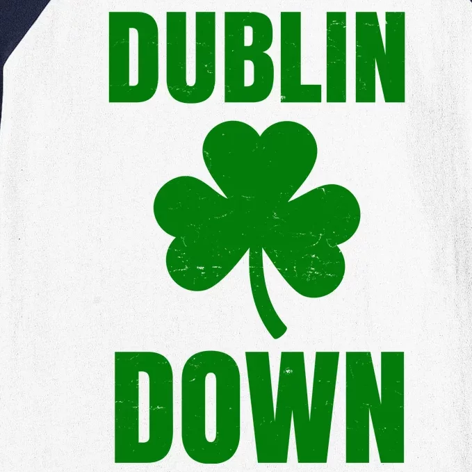 Dublin Down St Patricks Day Clover Baseball Sleeve Shirt