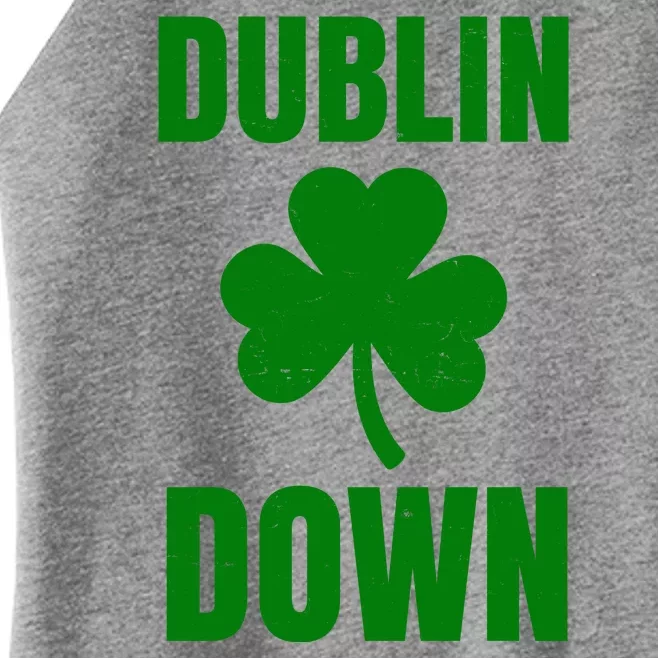 Dublin Down St Patricks Day Clover Women’s Perfect Tri Rocker Tank