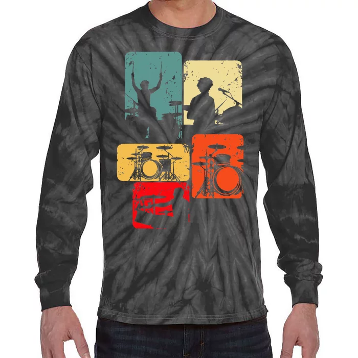 Drummer Drum Sticks Tie-Dye Long Sleeve Shirt