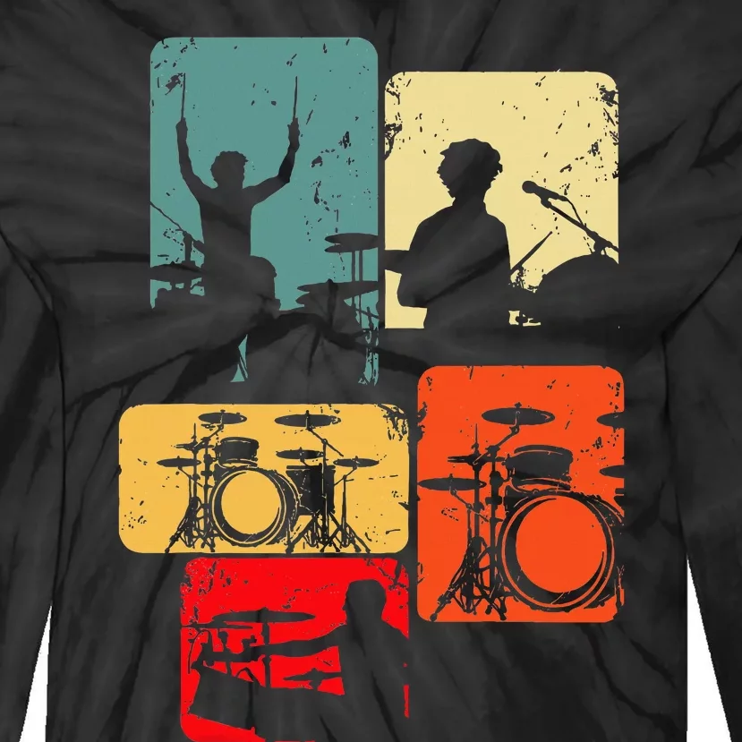 Drummer Drum Sticks Tie-Dye Long Sleeve Shirt