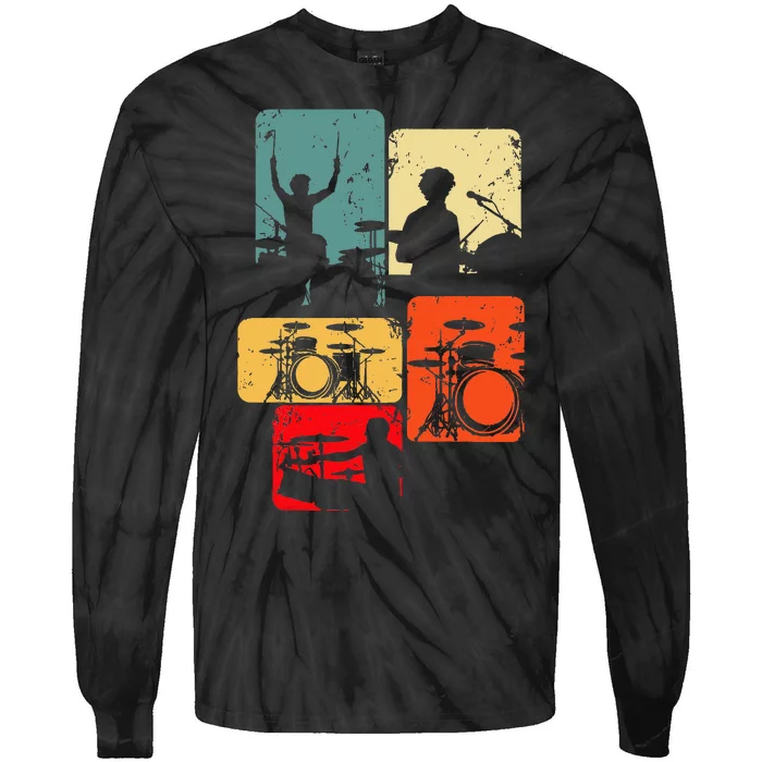 Drummer Drum Sticks Tie-Dye Long Sleeve Shirt