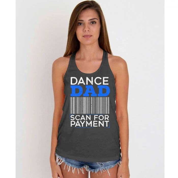 Dance Dad Scan For Payment Design for a Dancing Father Women's Knotted Racerback Tank