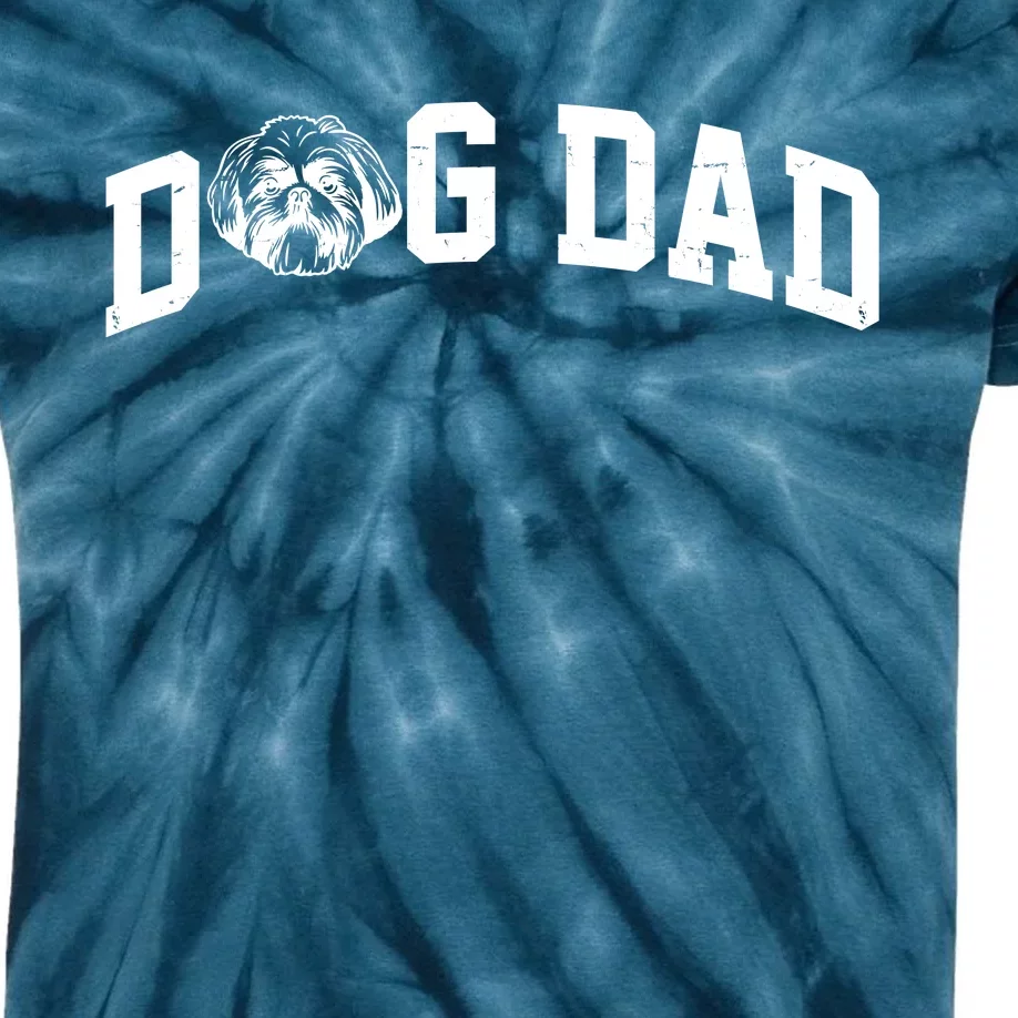 Dog Dad Shih Tzu Kids Tie-Dye T-Shirt