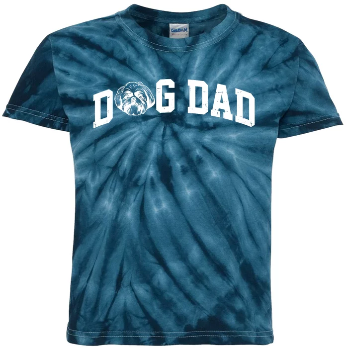 Dog Dad Shih Tzu Kids Tie-Dye T-Shirt