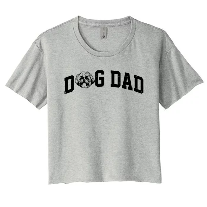 Dog Dad Shih Tzu Women's Crop Top Tee