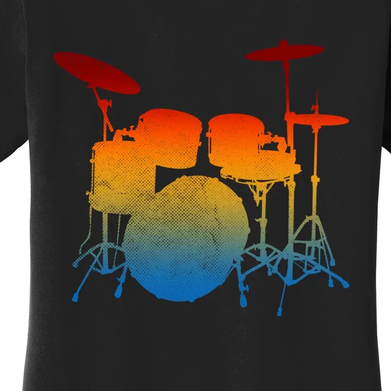 Drummer Drum Sticks Love Percussion Rock Women's T-Shirt