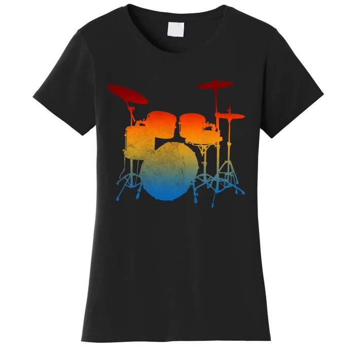 Drummer Drum Sticks Love Percussion Rock Women's T-Shirt