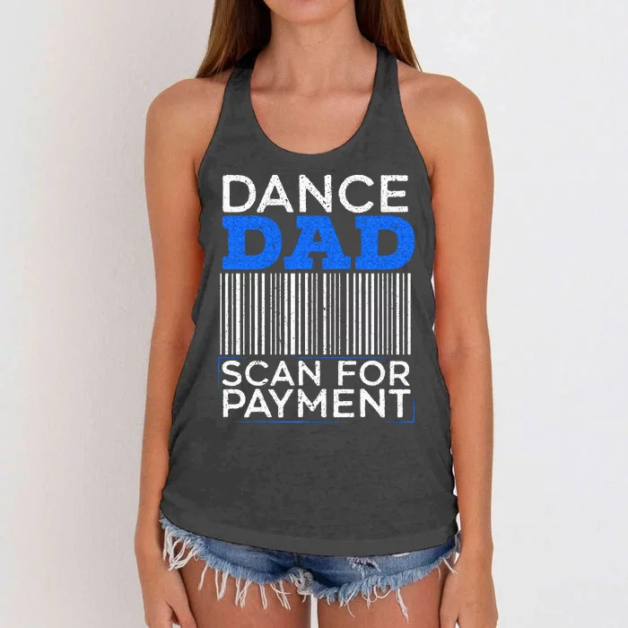 Dance Dad Scan For Payment Design For A Dancing Father Women's Knotted Racerback Tank