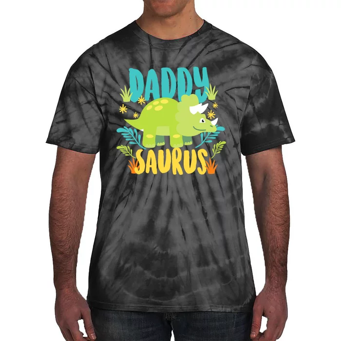 Daddy Dad Saurus Rex Dinosaur Dino for Father Tie-Dye T-Shirt