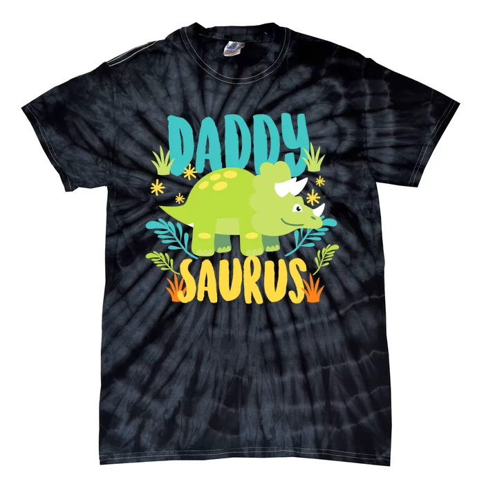 Daddy Dad Saurus Rex Dinosaur Dino for Father Tie-Dye T-Shirt