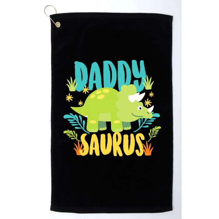 Daddy Dad Saurus Rex Dinosaur Dino for Father Platinum Collection Golf Towel