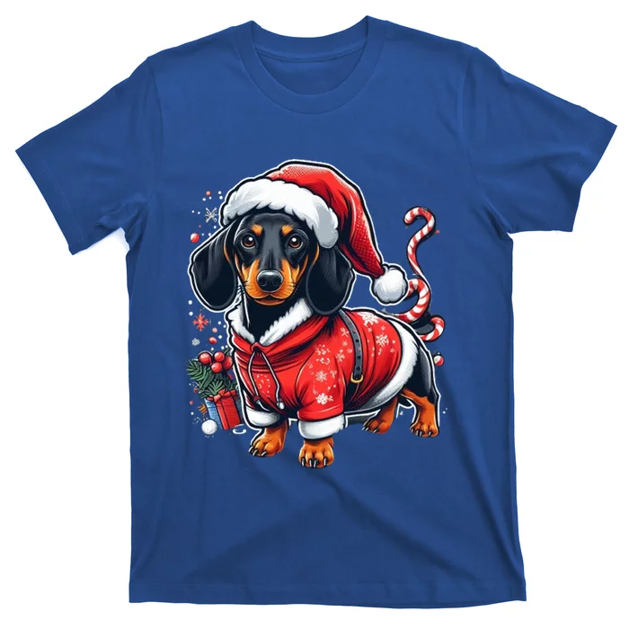 Dachshund Dog Santa Christmas Xmas Gift T-Shirt