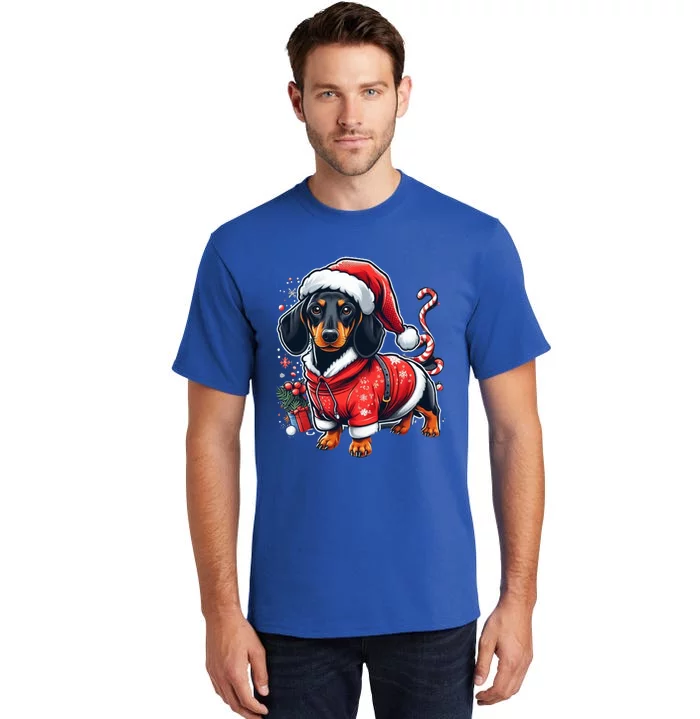 Dachshund Dog Santa Christmas Xmas Gift Tall T-Shirt