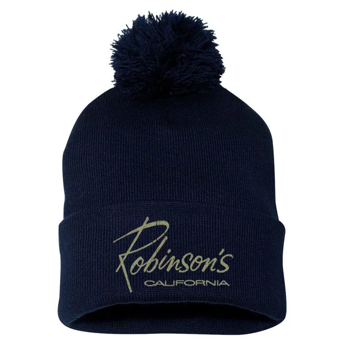 Defunct Dept Store Robinson California Pom Pom 12in Knit Beanie