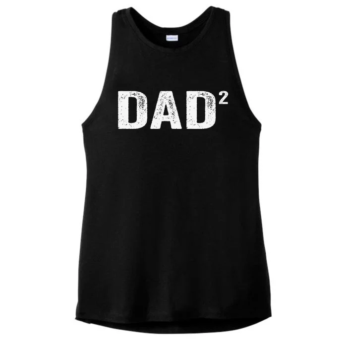 Dad2 Dad Squared Father Of Two Twins Fathers Day Idea Ladies Tri-Blend Wicking Tank