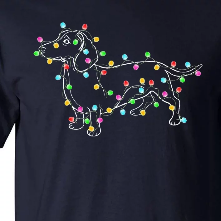 Dachshund Dogs Tree Christmas Sweater Xmas Gifts For Pet Dog Tall T-Shirt